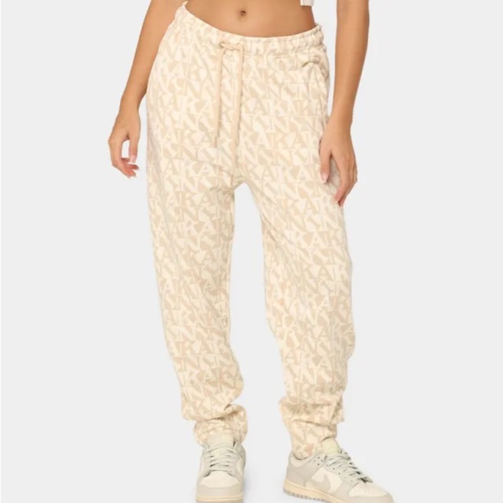 Beige Monogram Joggers (Culture King’s Streetwear)
